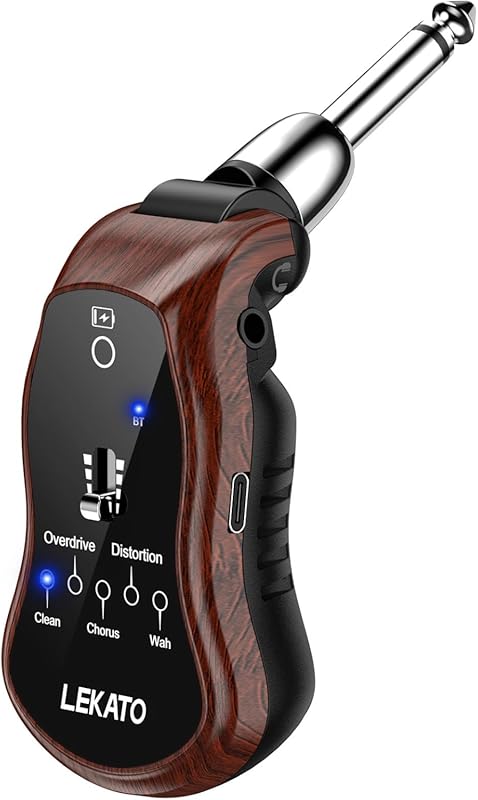 LEKATO Rechargeable Guitar Headphone Amp – Micro Electric & Bass Pract