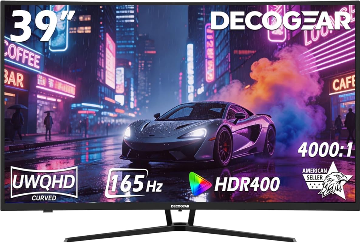 Deco Gear 39‑Inch Curved Gaming Monitor