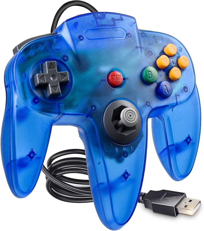KIWITATA Classic N64 USB Controller – Wired Remote Gamepad for Windows