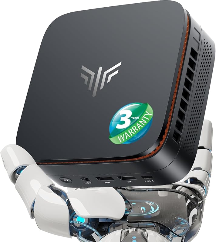 KAMRUI Pinova P1 Mini PC, AMD Ryzen 4300U, 16 GB RAM, 1 TB SSD, Triple