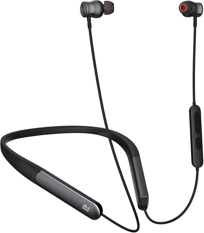 Rythflo Bluetooth Neckband Earphones, 150‑Hour Playtime, Magnetic Desi