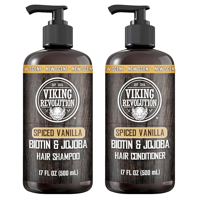 Viking Revolution Spiced Vanilla Men’s Shampoo & Conditioner Set – Bio