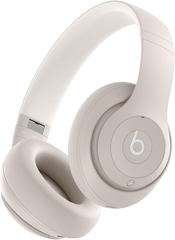 Beats Studio Pro Premium Wireless Over‑Ear Headphones, 40 h Battery, Active Noise Cancelling, USB‑C Lossless Audio, Travel‑Ready, Sandstone