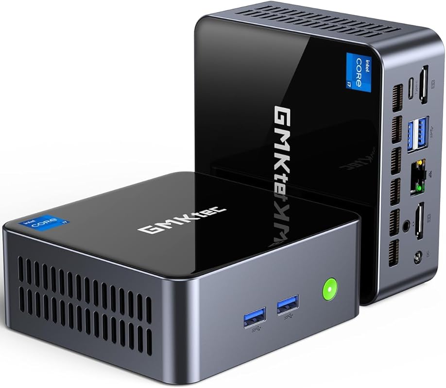 GMKtec Mini PC with Intel i7‑1185G7, 16 GB DDR4, 1 TB SSD, 2.5 GbE NIC