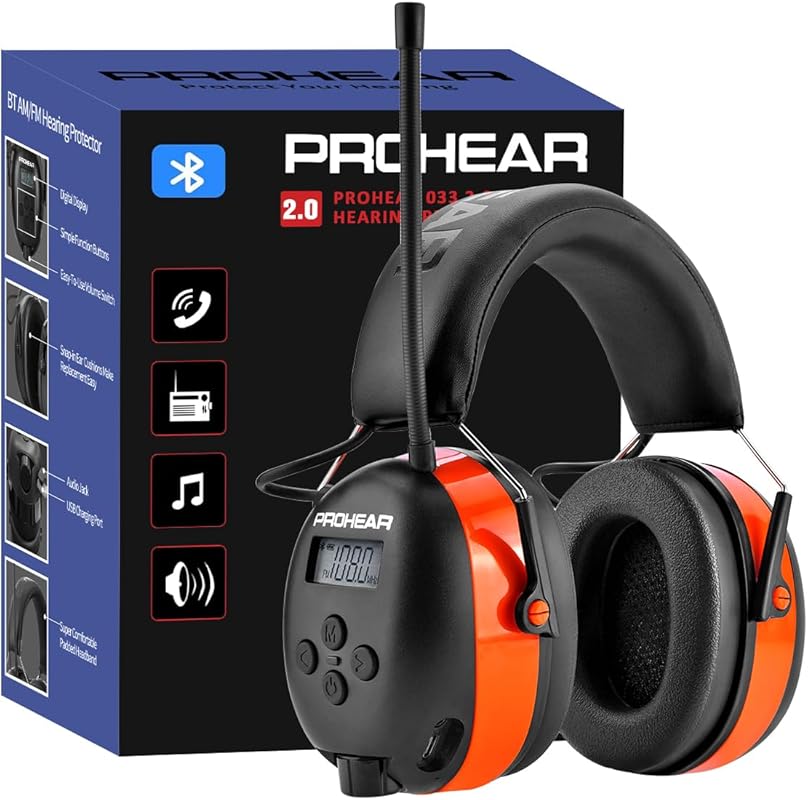 PROHEAR 033 2.0 Upgraded Bluetooth Hearing Protection with AM/FM Radio