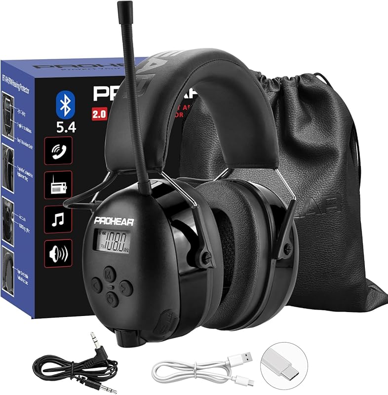 PROHEAR 033 AM/FM Bluetooth 5.4 Radio Headphones – USB‑C Rechargeable 