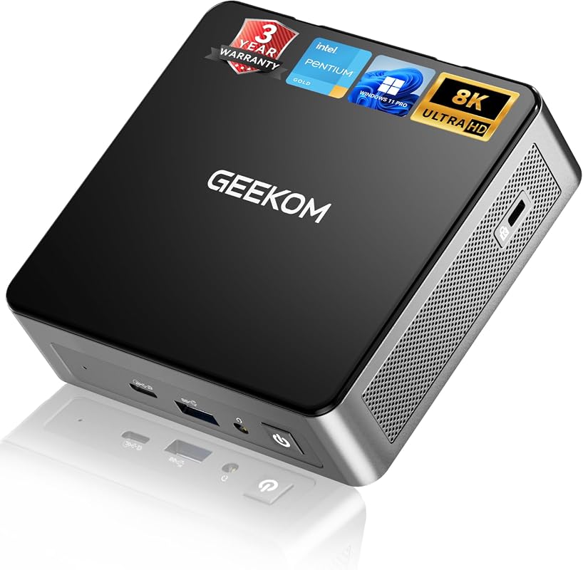 GEEKOM Air12 Mini PC Intel 7505 8GB RAM 256GB SSD, 8K Triple 4K Displa