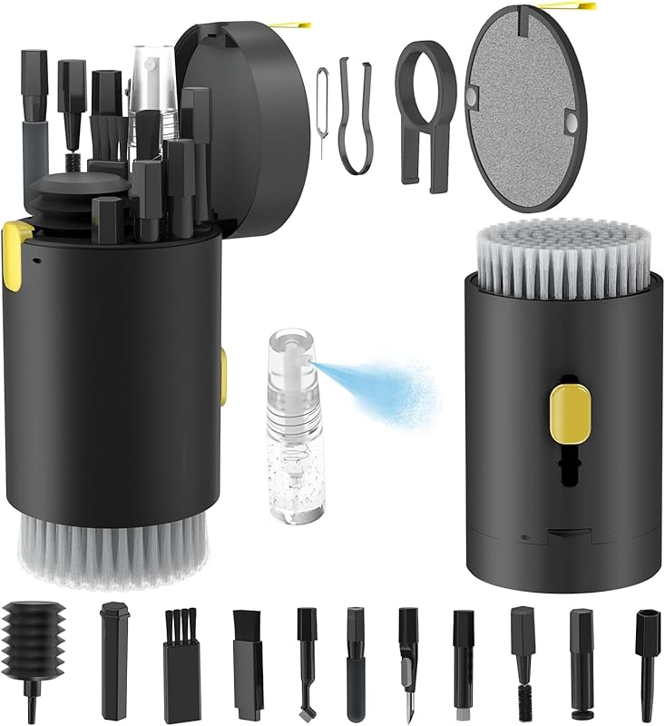 Tounee 20‑in‑1 Keyboard Cleaner Kit with brush, 2.5 ml mist spray and 