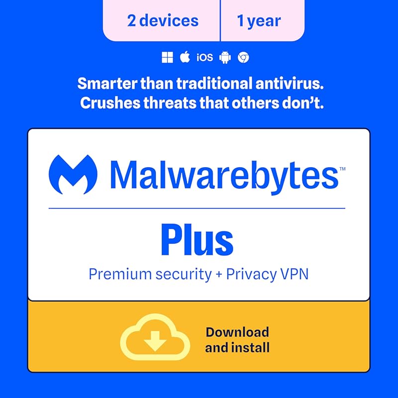 Malwarebytes Premium Security + VPN – 1‑Year Protection for 2 Devices