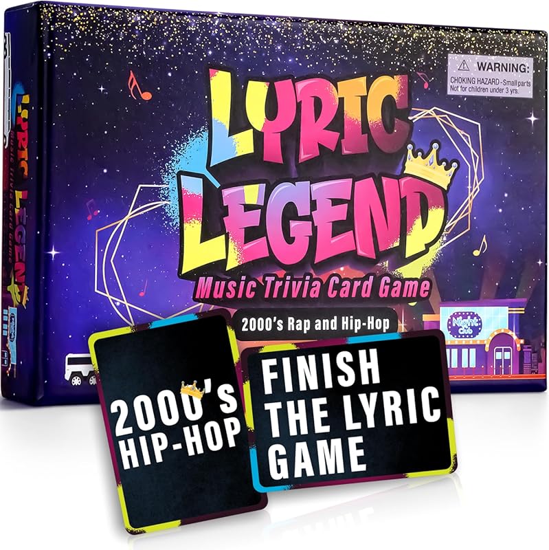 Lyric Legend 2000s Hip‑Hop & Rap Trivia – Finish the Lyrics Party Game with Playlist, Multiple‑Choice, Adult Game Night Fun