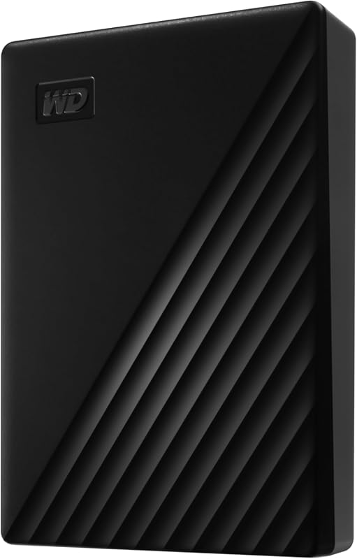 WD 6TB My Passport Portable External Hard Drive, Black, Backup Softwar