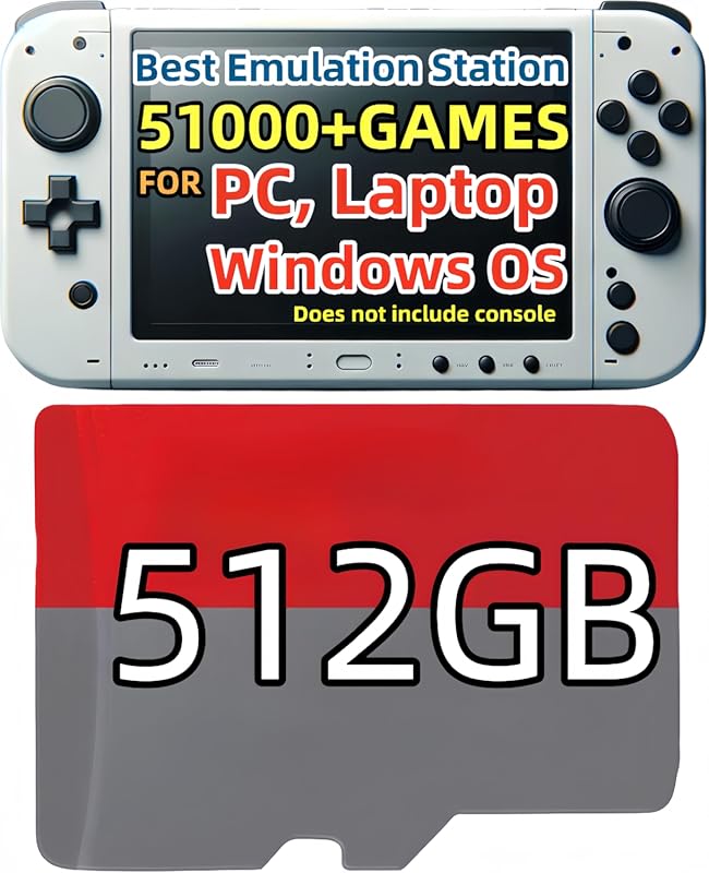 512GB RetroBat Game System Windows OS Batocera Emulator for PC Laptop