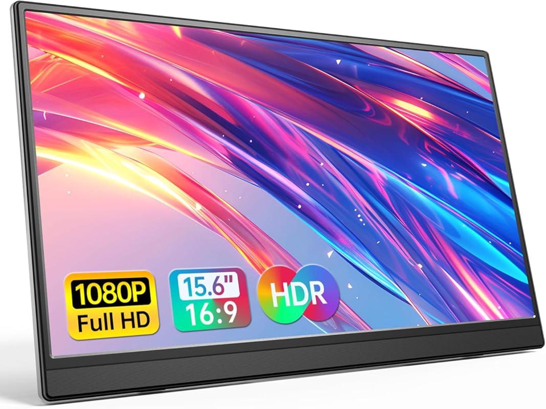Anyuse 15.6‑Inch Portable Monitor PM-156P1 – 1080p Full HD, USB‑C & HD