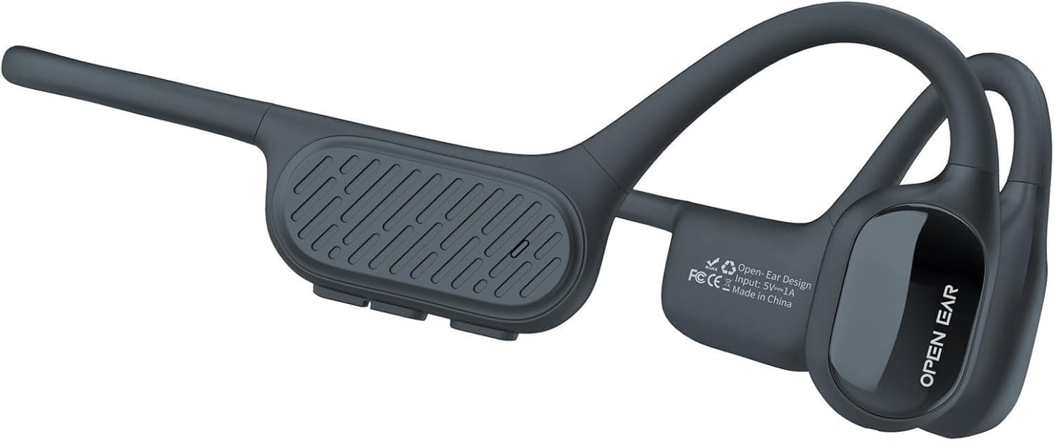 Bluetooth 5.3 Waterproof Bone Conduction Headphones, IPX8 Rating, 32 G