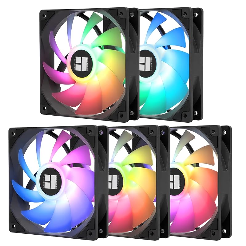 Thermalright TL‑C12C‑S 5‑Pack 120mm ARGB Case Cooler Fans with S‑FDB B