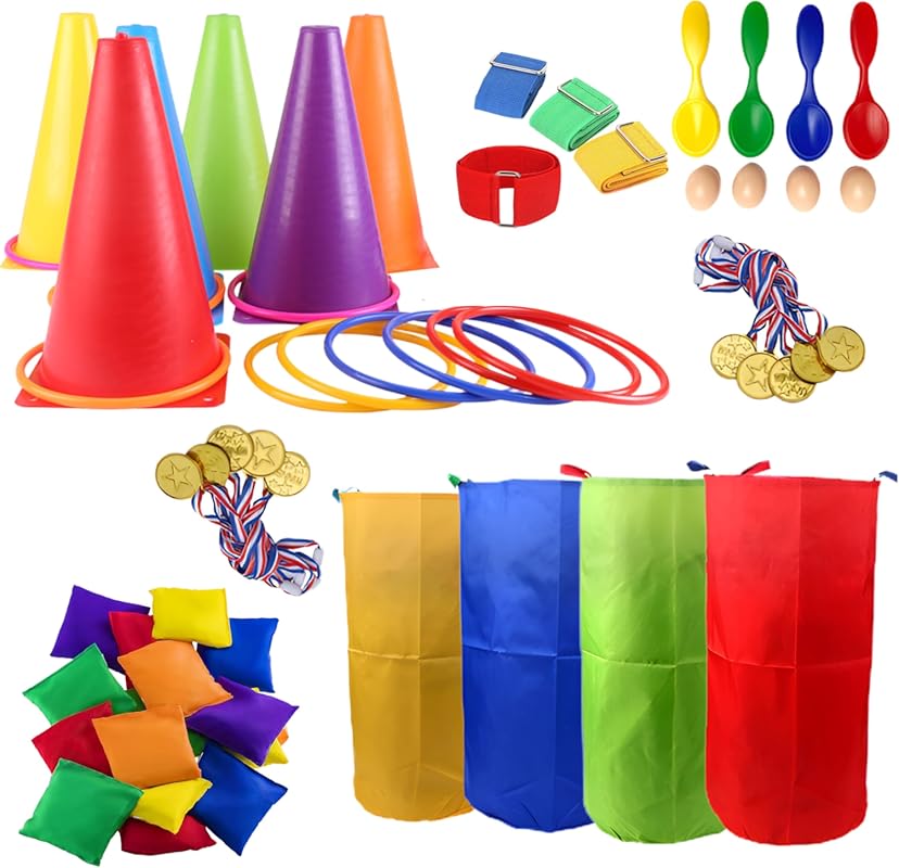 CircleCraft 53‑Piece Outdoor Game Set – Ring Toss, Bean Bag, Sack Race