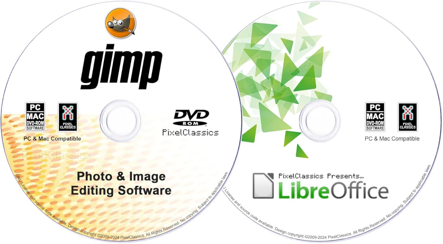 LibreOffice 2026 Suite + GIMP 2026 Photo Editor on CD – One‑Time Purch