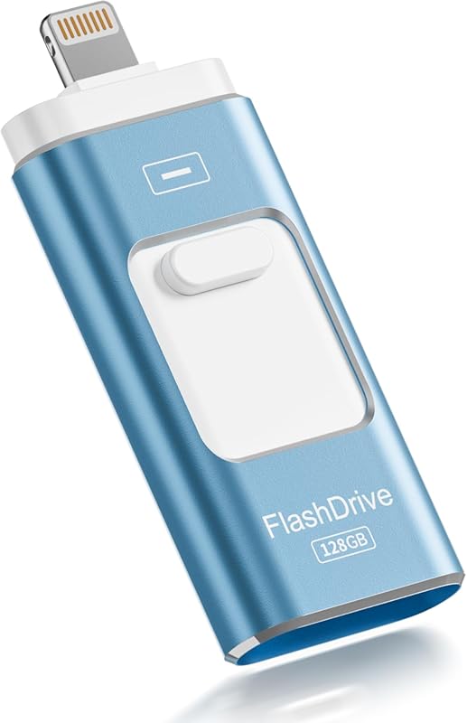 Apple MFi Certified 128GB Flash Drive for iPhone – High‑Speed Photo &
