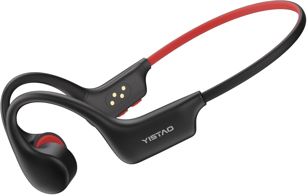 Bone Conduction Wireless Headphones with 32GB MP3, 8‑Hour Playtime, Bl