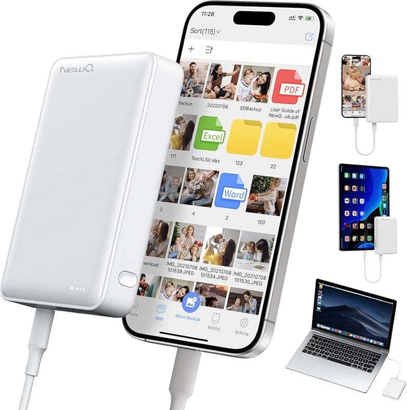 NEWQ 2TB Hard Drive for Phone & Computer – USB Flash Storage Photo Sti