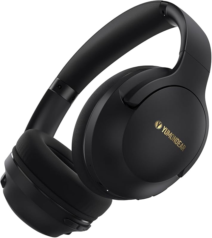 YUMONDEAR Over‑Ear Bluetooth Headphones – 80 h Playtime, ENC Mic, Deep