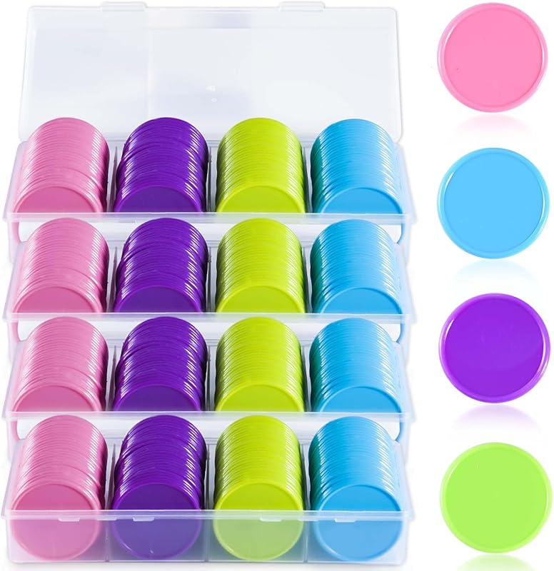 SenseYo 400‑Piece Plastic Poker Chip Set – 1.45″ Counting Chips with S