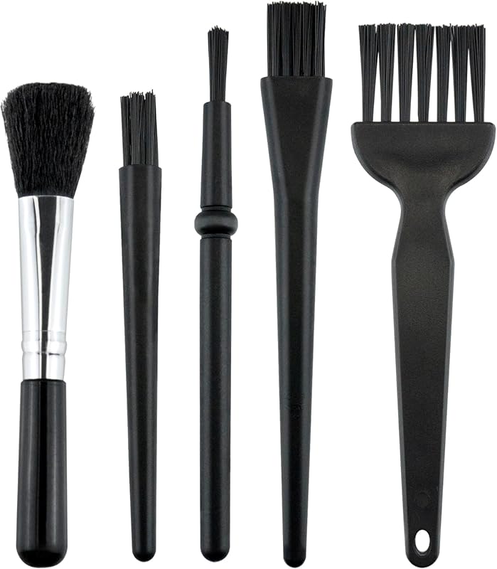 5‑Piece Keyboard Cleaning Brush Set – PP Handle, Nylon Anti‑Static Bri