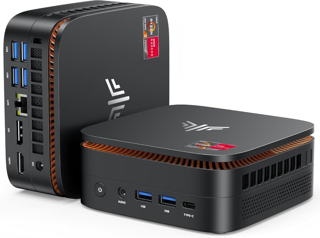 KAMRUI Pinova P1 Mini PC – AMD Ryzen 4300U, 16 GB RAM, 512 GB SSD, 4K