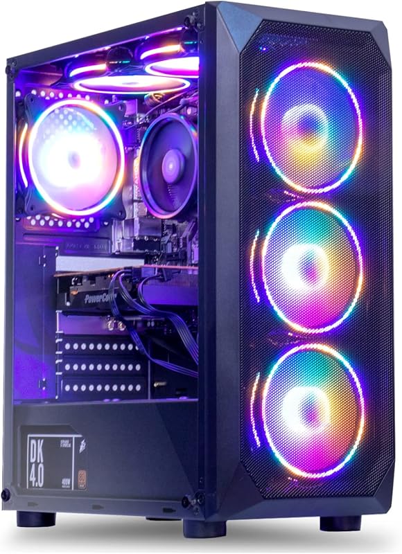 MXZ Gaming Desktop with AMD Ryzen 5 5500 & RTX 4060, 16GB DDR4, 1TB NV