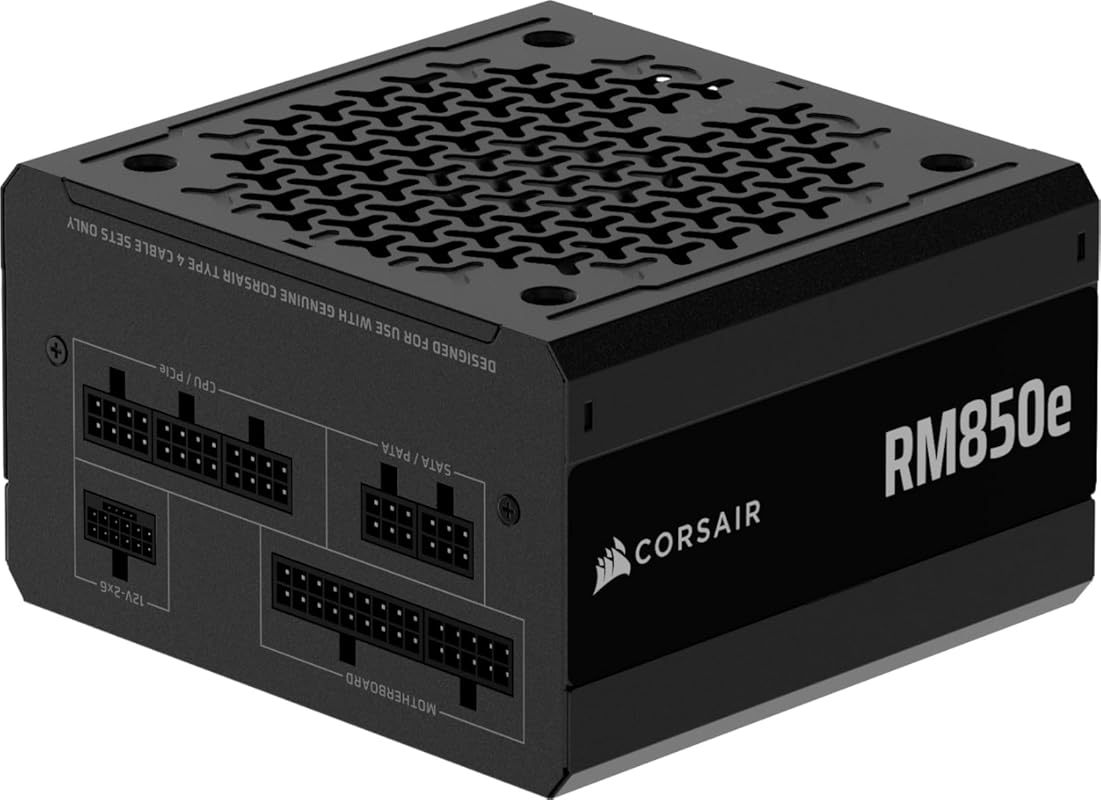 CORSAIR RM850e 2025 850W Fully Modular Power Supply – Low‑Noise ATX, 1