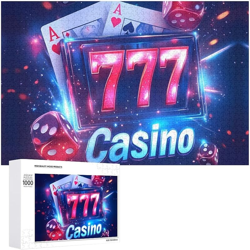 777 Casino Funy Wooden Jigsaw Puzzle – Brain‑Teasing 100‑Piece Adult G