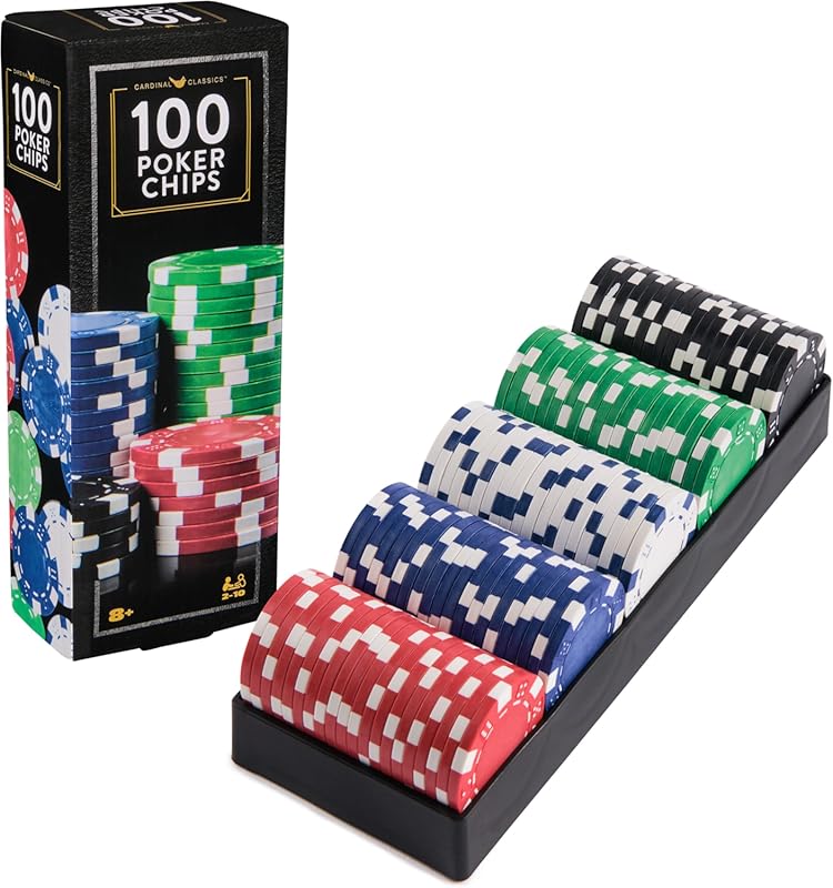 Spin Master Cardinal Classics 100‑Piece Poker Chip Set – Classic Famil