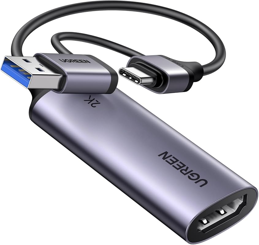 UGREEN 2K@30Hz 1080p 60 FPS Video Capture Card – 4K HDMI Input to USB