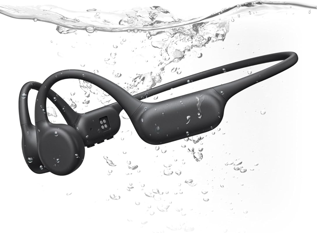 PSIER Bone Conduction Waterproof Headphones with 32 GB MP3, Bluetooth 
