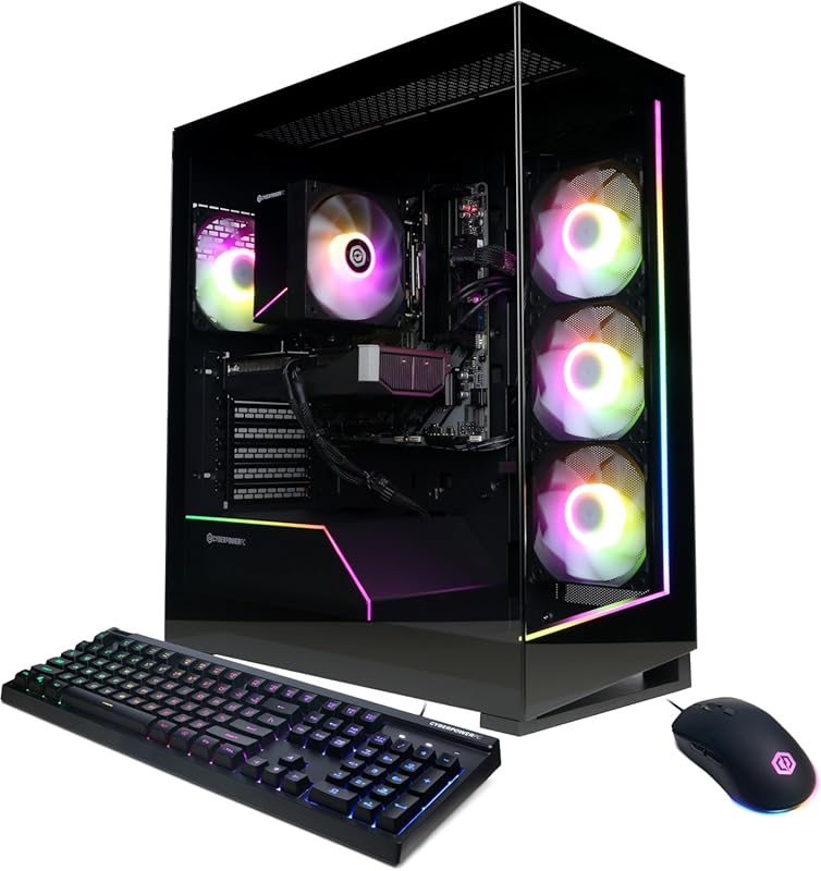 CyberPowerPC Gamer Master Desktop with Ryzen 7 8700F, RTX 5060 Ti 8GB,