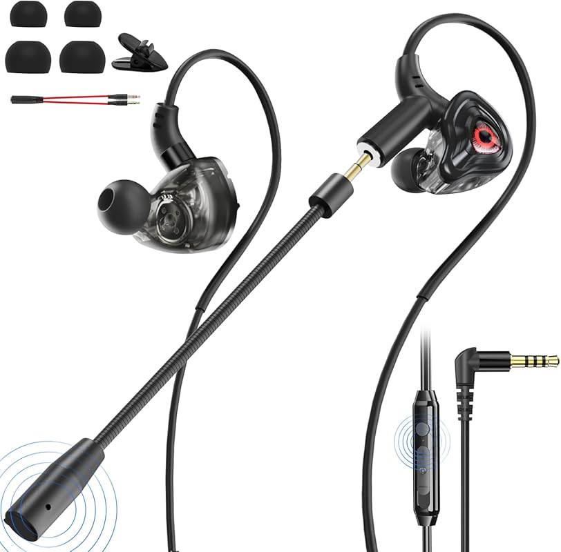 BlueFire Wired Gaming Earbuds with In‑Ear Monitors, Deep Bass, Hi‑Fi N