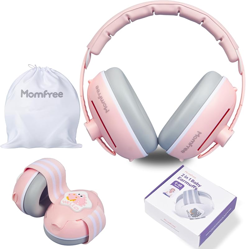 2‑in‑1 Baby Ear Muffs – Noise‑Reducing Earmuffs with Adjustable Headba
