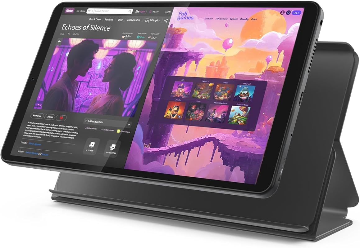 Lenovo Tab One 8.7 Inch Lightweight Tablet, 12.5H Streaming, HD Displa