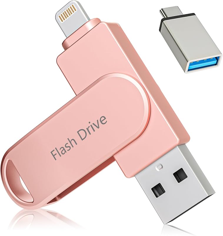 Apple MFi Certified 512GB Pink Photo Stick – High‑Speed Flash Drive fo