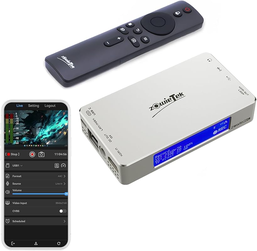 ZowieREC 4K HDMI Video Recorder for Camcorders, Gaming Consoles, and P
