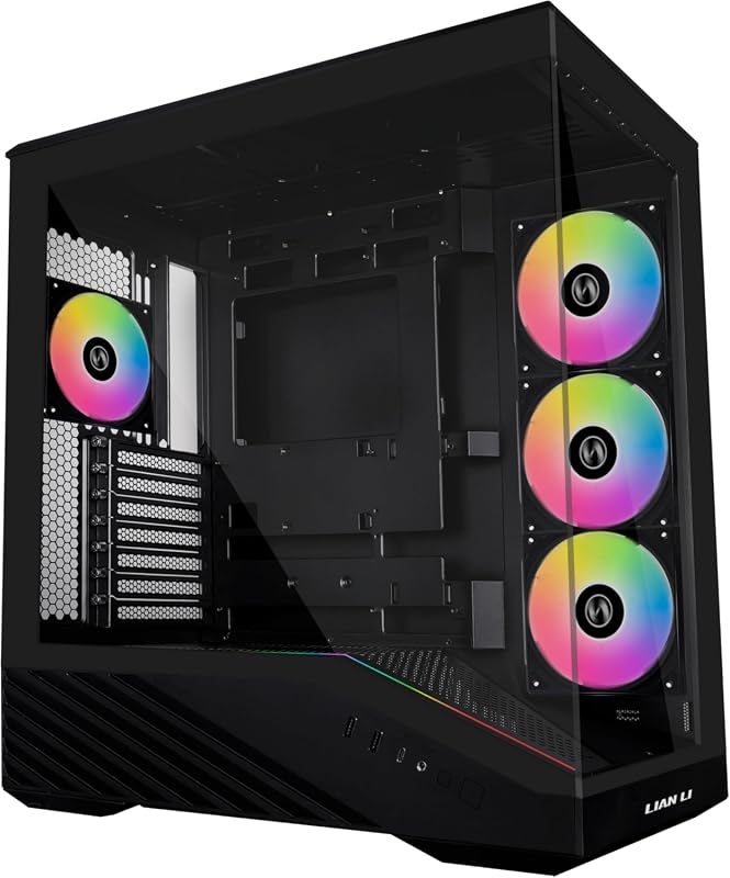 Lian Li V100 ATX Mid-Tower PC Case, 4x120mm ARGB PWM Fans, LED RGB Str