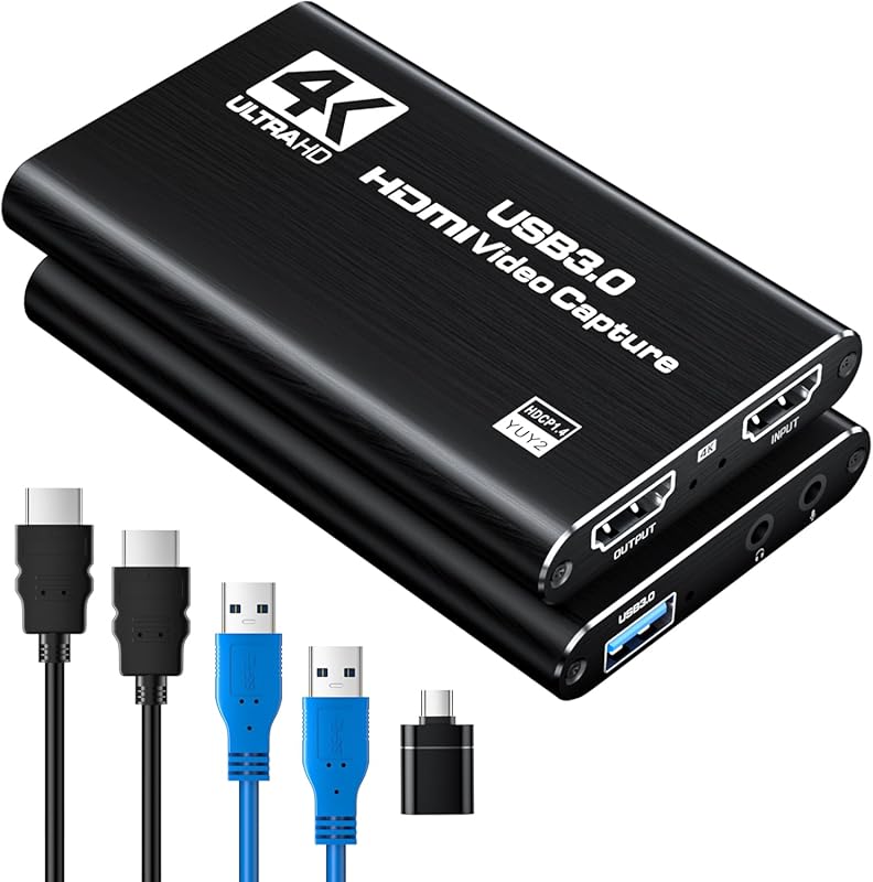 Newhope HDMI Capture Card – Full HD 1080p 60 FPS USB 3.0 Game Audio/Vi