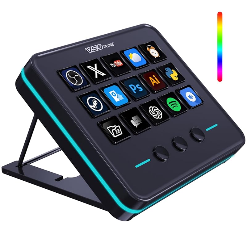VSDINSIDE Macro Keyboard Stream Deck – 18 Programmable Keys, Customiza
