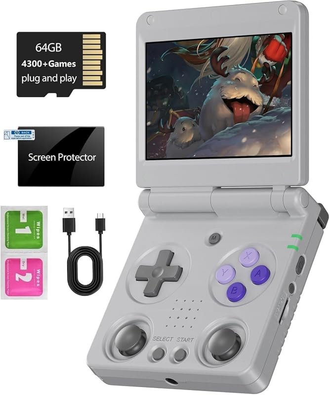 Anbernic RG34XXSP Foldable Retro Handheld 3.4 Inch IPS Linux 64GB 5000