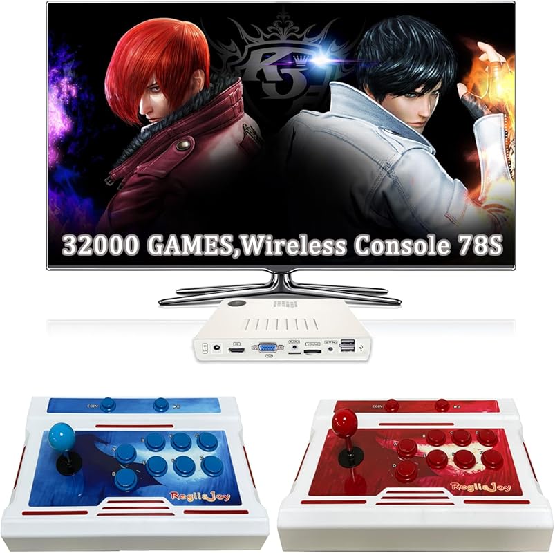 RegiisJoy 78S Wireless Pandora Box Arcade Console – 32,000 Games, Blue
