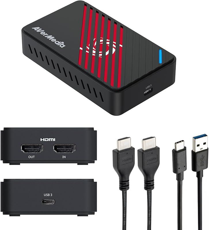 AVerMedia 4K HDMI Capture Card USB provides low‑latency streaming for 