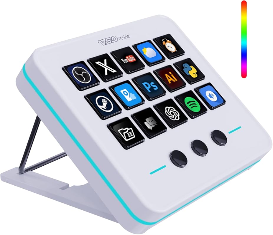 Macro Keypad Stream Controller Deck – 18 Programmable Keys, Visual AI 