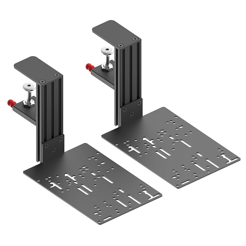 JOYORAN 2‑Pack HOTAS Desk Mounts for Flight Sim Joysticks and Throttle