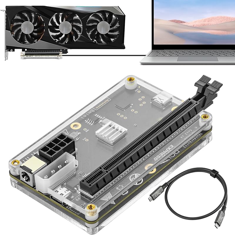 PCIE 3.0 x16 22Gbps eGPU DOCK with Thunderbolt 4 Cable for External GP