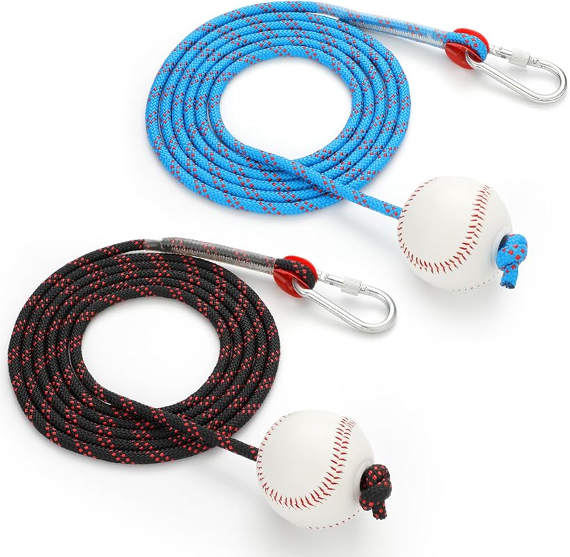 Soulchen 2 Pcs Baseball Swing Trainer with Adjustable Rope and Locking